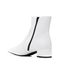 Bottines en cuir blanches Fabio Rusconi