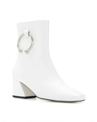 Bottines en cuir blanches Dorateymur