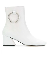 Bottines en cuir blanches Dorateymur