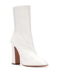 Bottines en cuir blanches Aquazzura