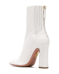 Bottines en cuir blanches Aquazzura