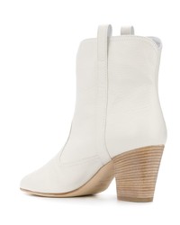 Bottines en cuir blanches Laurence Dacade