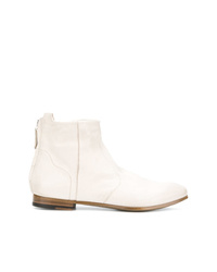 Bottines en cuir blanches Silvano Sassetti