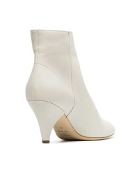 Bottines en cuir blanches Laurence Dacade