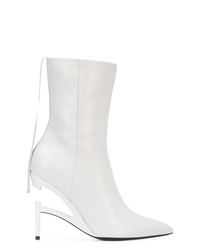 Bottines en cuir blanches Unravel Project
