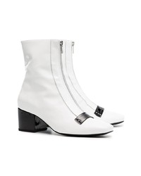 Bottines en cuir blanches Dorateymur