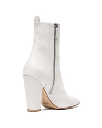 Bottines en cuir blanches Laurence Dacade