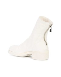 Bottines en cuir blanches Guidi