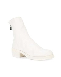 Bottines en cuir blanches Guidi