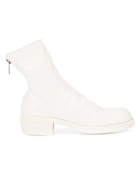 Bottines en cuir blanches Guidi