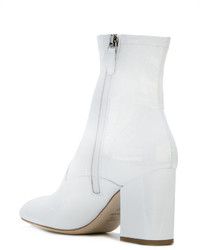 Bottines en cuir blanches Laurence Dacade