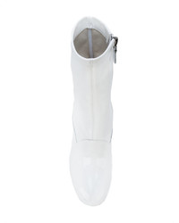 Bottines en cuir blanches Laurence Dacade