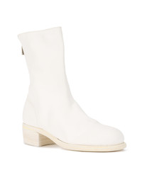 Bottines en cuir blanches Guidi