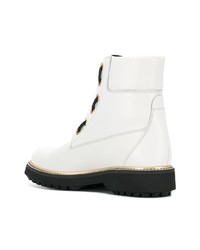 Bottines en cuir blanches Geox