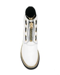 Bottines en cuir blanches Geox