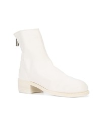 Bottines en cuir blanches Guidi