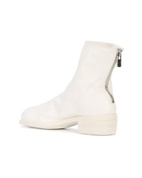 Bottines en cuir blanches Guidi