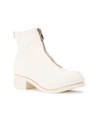 Bottines en cuir blanches Guidi