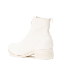 Bottines en cuir blanches Guidi