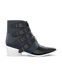 Bottines en cuir bleu marine Toga Pulla