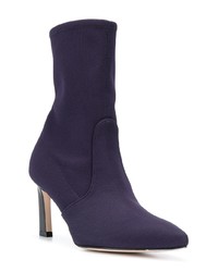 Bottines en cuir bleu marine Stuart Weitzman