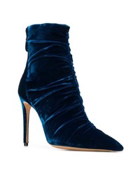 Bottines en cuir bleu marine Alexandre Birman