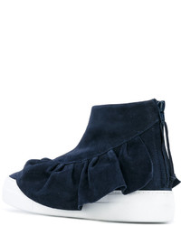 Bottines en cuir bleu marine Joshua Sanders