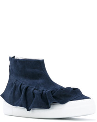 Bottines en cuir bleu marine Joshua Sanders