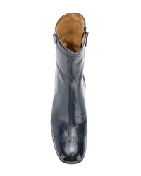 Bottines en cuir bleu marine Alberto Fasciani