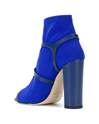 Bottines en cuir bleues Marc Ellis