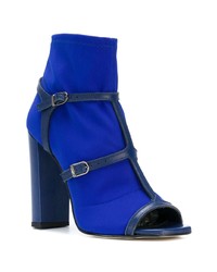 Bottines en cuir bleues Marc Ellis