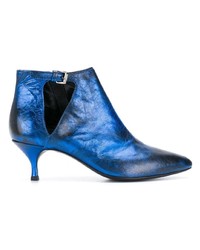 Bottines en cuir bleues Strategia