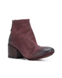 Bottines en cuir bordeaux Marsèll