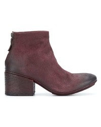 Bottines en cuir bordeaux Marsèll