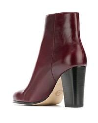 Bottines en cuir bordeaux MICHAEL Michael Kors