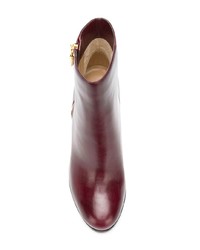 Bottines en cuir bordeaux MICHAEL Michael Kors