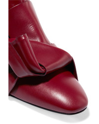 Bottines en cuir bordeaux No.21