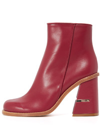 Bottines en cuir bordeaux Tibi