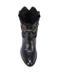 Bottines en cuir brodées noires Fauzian Jeunesse'