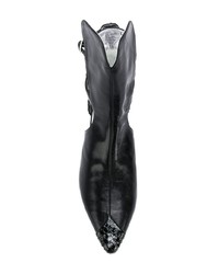 Bottines en cuir découpées noires Givenchy
