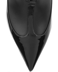 Bottines en cuir découpées noires Valentino