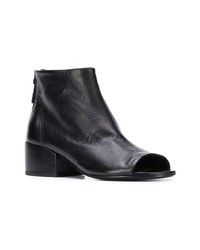 Bottines en cuir découpées noires Marsèll