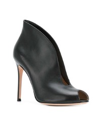 Bottines en cuir découpées noires Gianvito Rossi