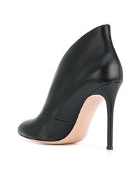 Bottines en cuir découpées noires Gianvito Rossi