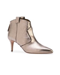 Bottines en cuir dorées Veronica Beard