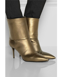 Bottines en cuir dorées Giuseppe Zanotti