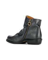 Bottines en cuir gris foncé Fiorentini+Baker