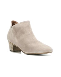 Bottines en cuir grises Pantanetti