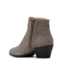 Bottines en cuir grises Hogan