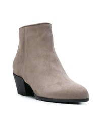 Bottines en cuir grises Hogan